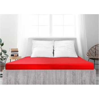 B.E.S. Petrovice Prostěradlo jersey česaná bavlna mako Červené 120x200