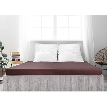 B.E.S. Petrovice prostěradlo Jersey česaná bavlna mako Tmavé hnědé 120x200