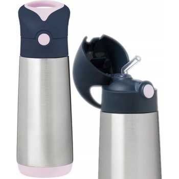 b.box Termoska na pití s brčkem 500 ml Indigo Rose