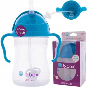 b.box hrneček s brčkem Gelato kobaltově modrý 240 ml