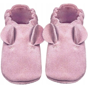 Babice papučky Soft papuče myška semiš růžová