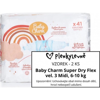 Baby Charm Super Dry Flex 3 Midi 4-9 kg 2 Ks