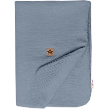 Baby Nellys Mušelínová dečka s výplní denim