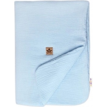 Baby Nellys Mušelínová dečka s výplní světle modrá