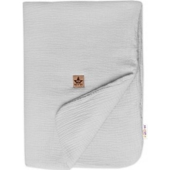 Baby Nellys Mušelínová dečka s výplní světle šedá