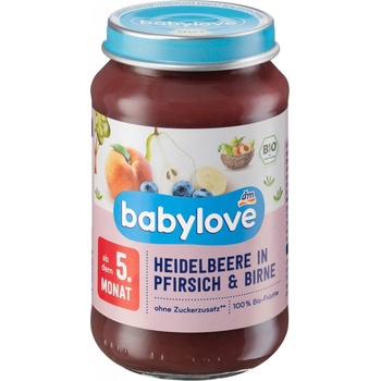 Babylove Bio broskev hruška & borůvka 190 g