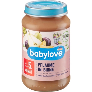 Babylove Bio švestka a hruška 190 g