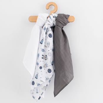 BabyOno mušelínové Super soft Modré 3 ks