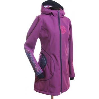 BajaDesign dívčí softshellový kabát P fialový fialové mandaly