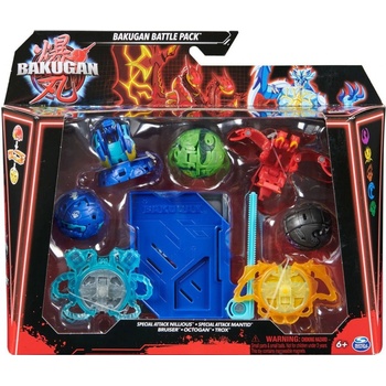 Bakugan balení speciální útok S6 Nillious Mantid Bruiser Octogan Trox