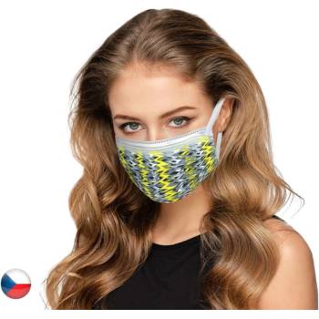 Balerina stylová nano rouška IIR Černožlutý č.53 Gumičky 10 ks