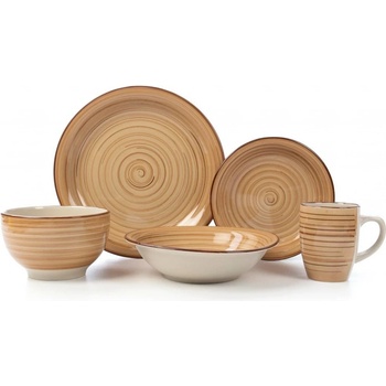 Banquet jídelní sada Spiral Brown 30 dílná