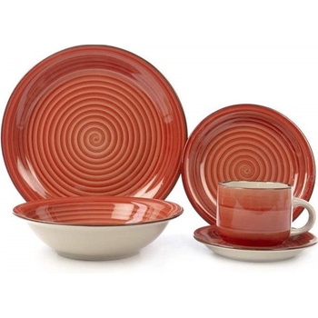 Banquet jídelní sada Spiral Red 30 dílná