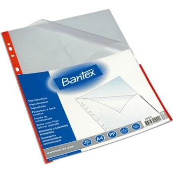 Bantex, U-kapsa, PP, A4, 80 mic Barva: červený okraj