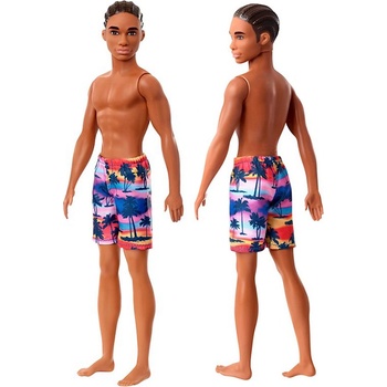 Barbie Ken v plavkách palmy