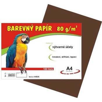 Barevný papír A4 100/80 g hnědý Stepa s.r.o.