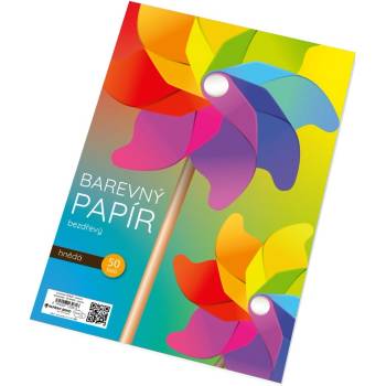 Barevný papír A4 80 g 50 listů hnědá