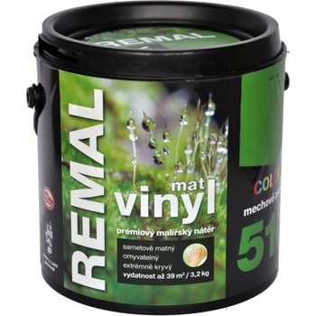 Barvy A Laky Hostivař Remal Vinyl Color mat, prémiová malířská barva, omyvatelná, 510 mechově zelená, 3,2 kg