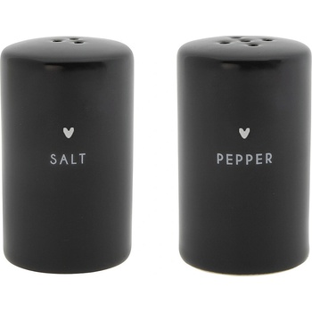 Bastion Collections SOLNIČKA a PEPŘENKA heart in black LI SALT&PEP BL