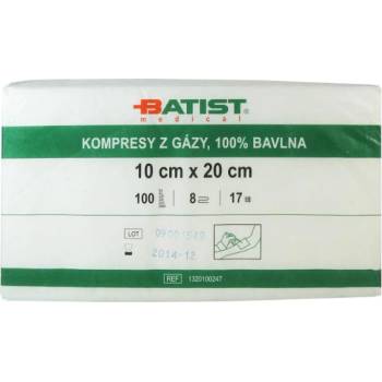 Batist gáza kompr.nesterilní 10 x 20cm-100 ks