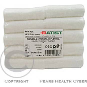 Batist obinadlo hydrofil.pletené nesterilní 8cmx5m/10 ks
