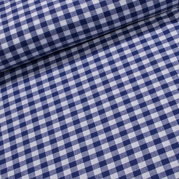 Bavlněný kanafas SOFI 1x1cm modrý, š.140cm (látka v metráži)