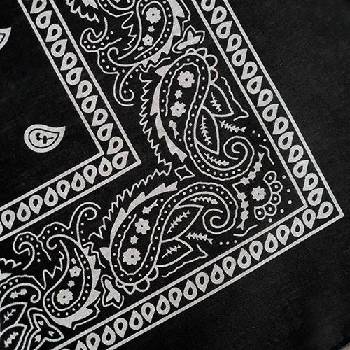 bavlněný šátek vzor Paisley černá