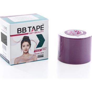 BB Tape ICE tejp na obličej z hedvábí fialová 5 m x 5 cm