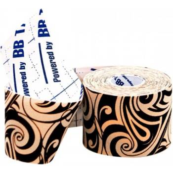 BB Tape Kineziologické tejpy Design Tattoo hnědá 5 cm x 5 m
