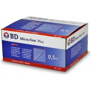 BD Inzulinové stříkačky 0,5 ml x 8 mm U-100 100 ks
