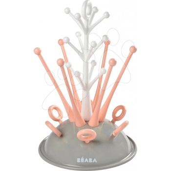 Beaba odkapávač kojeneckých lahví šedá/růžová + pogumovaná LED svítilna