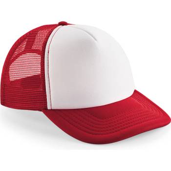 Beechfield Snapback Trucker dětská červeno-bílá