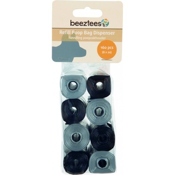 Beeztees Sáčky na psí exkrementy černé a šedé 8 x 20 ks