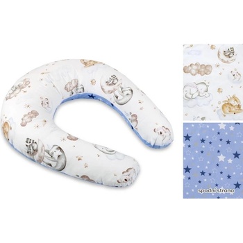 Bellatex Kojicí polštář s povlakem na zip zvířátka na obláčku