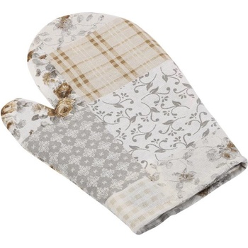 Bellatex Kuchyňská chňapka béžovošedý patchwork chňapka 28x18 cm