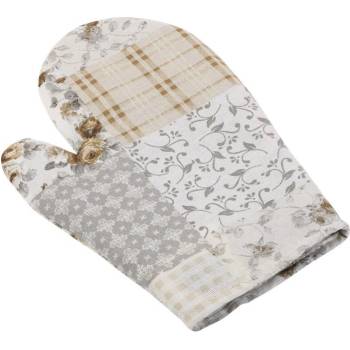 Bellatex Kuchyňská chňapka béžovošedý patchwork chňapka 28x18 cm