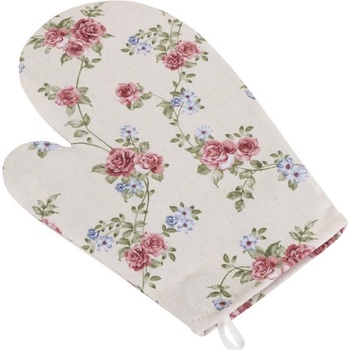 Bellatex Kuchyňská chňapka DITA 4404 PNOUCÍ RŮŽIČKA vínová na béžové 28 x 18 cm