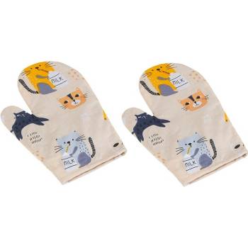 Bellatex Kuchyňská chňapka Kočka béžová 2 ks 28 x 18 cm