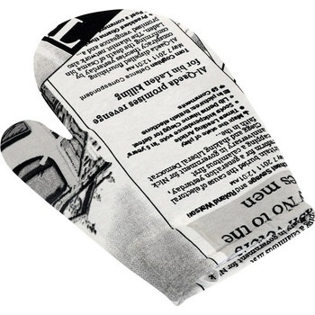 Bellatex Kuchyňská chňapka Noviny černá, 28 x 18 cm