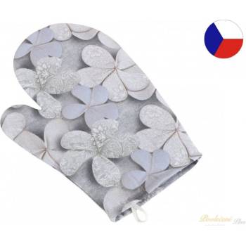 Bellatex Kuchyňská chňapka šedý květ chňapka 28x18 cm