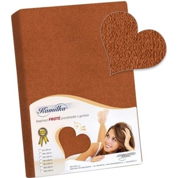 Bellatex prostěradlo froté hnědé 90x200