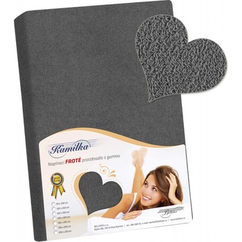 Bellatex prostěradlo froté tmavě šedé 180x200