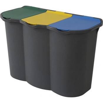 Belli E Forti sestava na tříděný odpad UNICA, černá, plast, 80 L BF00960