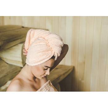 BELUTO Turban do sauny - broskvový