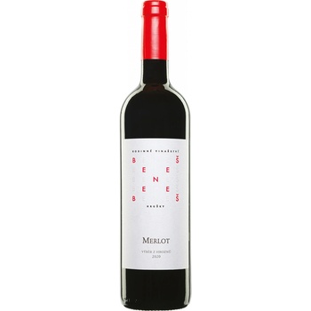Beneš Merlot velký sud výběr z hroznů 2023 13,5% 0,75 l (holá láhev)