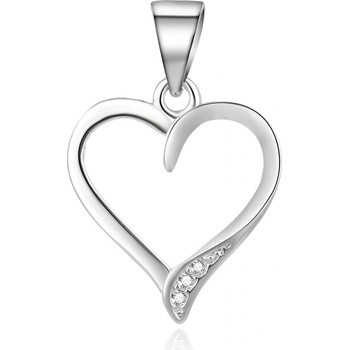 Beneto Něžný stříbrný přívěsek Srdíčko AGH634L