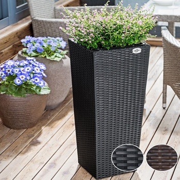 Beno Ratanový květináč BEN02 set-3kusy černý