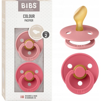 BIBS Colour anatomické dudlíky kaučuk 2ks dusty pink coral
