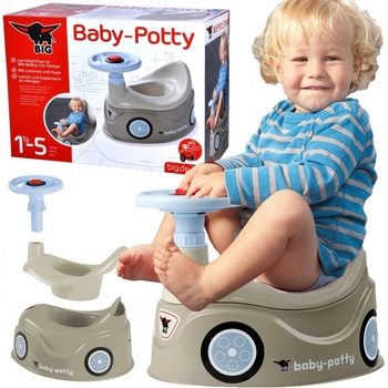 BIG Nočník New Bobby Car šedý s volantem