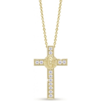 Biju Pozlacený řetízek 14k s křížkem 3002388
